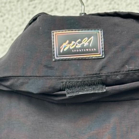 Hos81 Black Lightweight Utility Jacket Full Zip Pockets Iridescent Accents M NWT - Picture 4 of 9